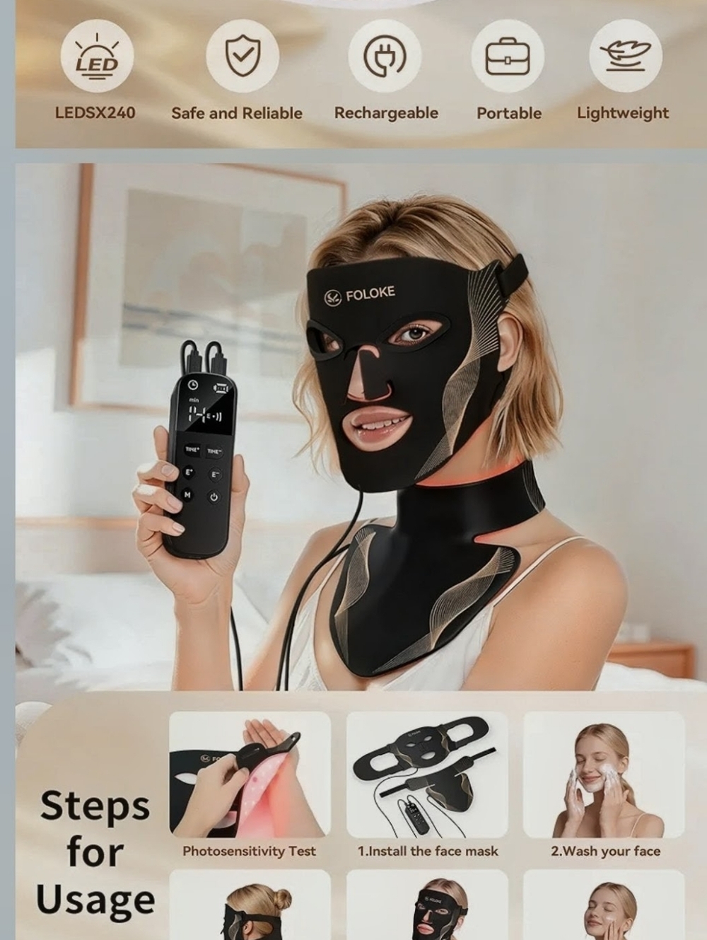 Red Light Therapy for Face  & Neck
